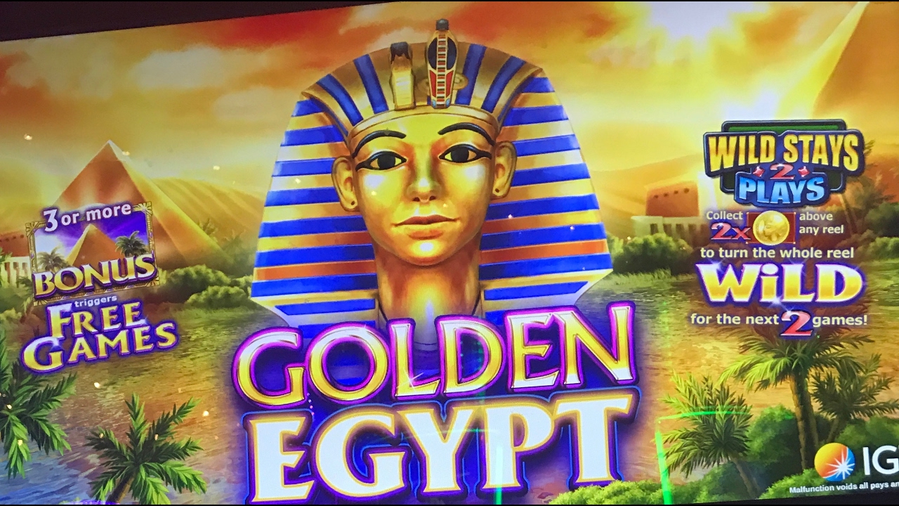 GOLDEN EGYPT SLOT MACHINE BONUS-LIVE PLAY - YouTube