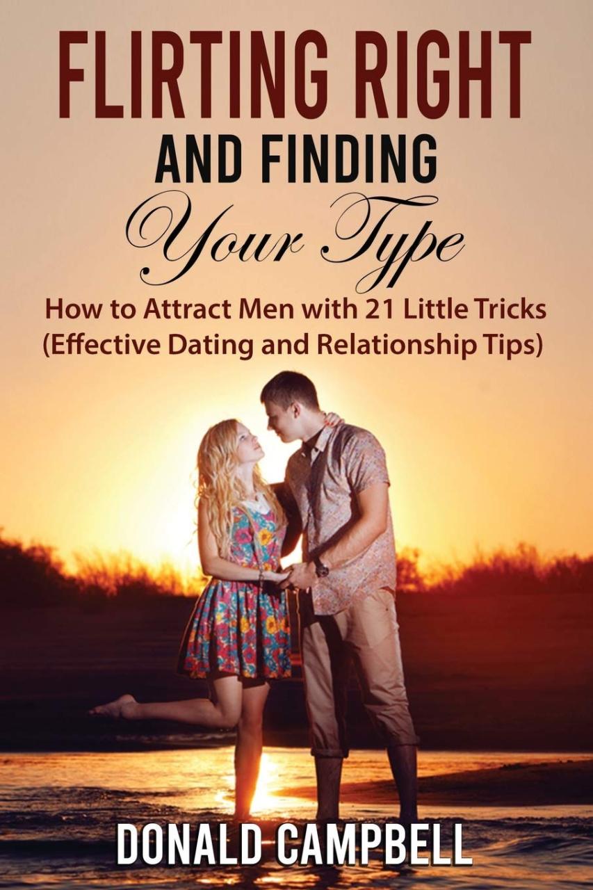 Flirting Right and Finding Your Type: How to Attract Men with 21 Little  Tricks (Effective Dating and Relationship Tips): Campbell, Donald:  9781087375250: Amazon.com: Books